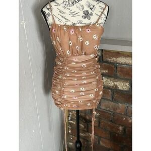 Women's Liz & Sara Lace Floral Tank Top  90s Grunge  M Boho Springcore Summer